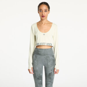 Póló Under Armour Project Rock LG Longsleeve Workout Top Silt/ Clay Green XS-alacsony-ár