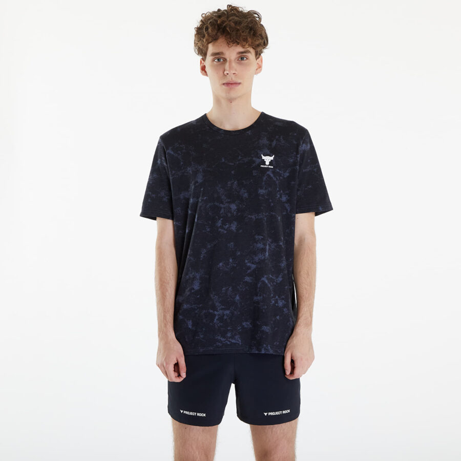 Póló Under Armour Project Rock Payof AOP Graphic Black/ Silt S-alacsony-ár