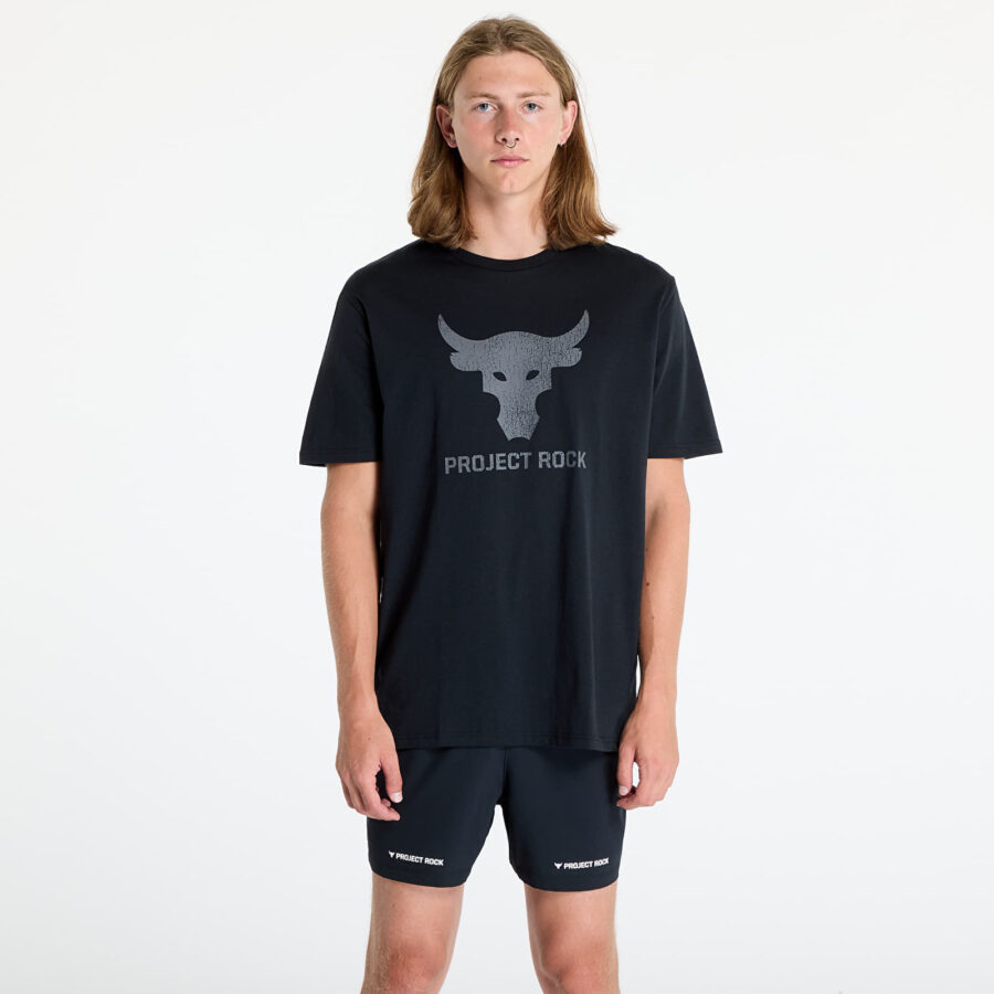 Póló Under Armour Project Rock Payoff Graphc SS Black/ Castlerock S-alacsony-ár