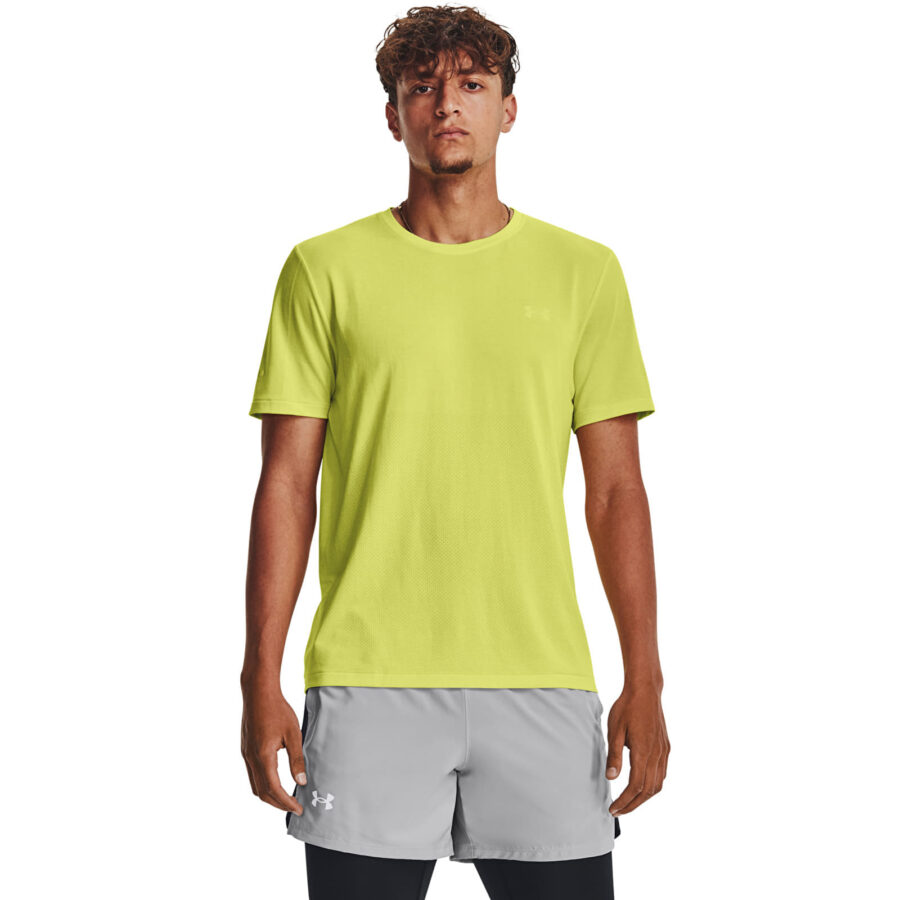 Póló Under Armour SEAMLESS STRIDE SS Yellow L-alacsony-ár