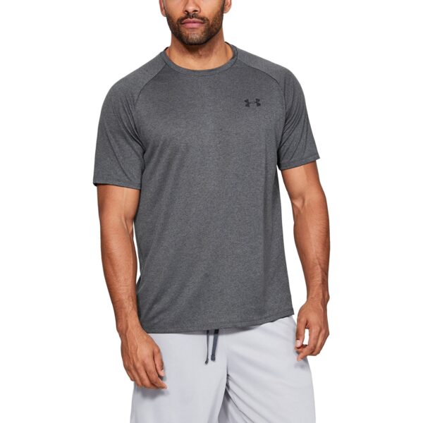 Póló Under Armour Tech 2.0 SS Tee Carbon Heather/ Black XXL-alacsony-ár