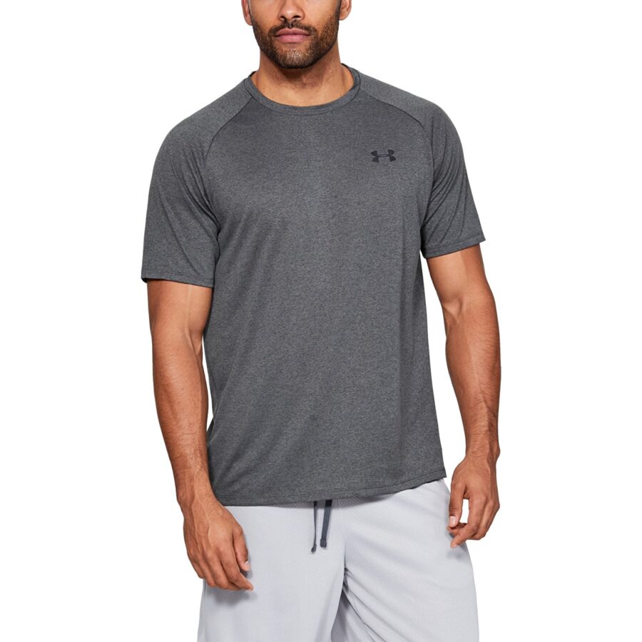 Póló Under Armour Tech 2.0 SS Tee Carbon Heather/ Black XXL-alacsony-ár