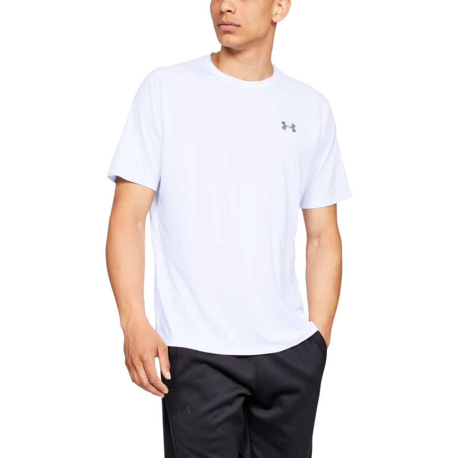 Póló Under Armour Tech 2.0 SS Tee White/ Overcast Gray S-alacsony-ár