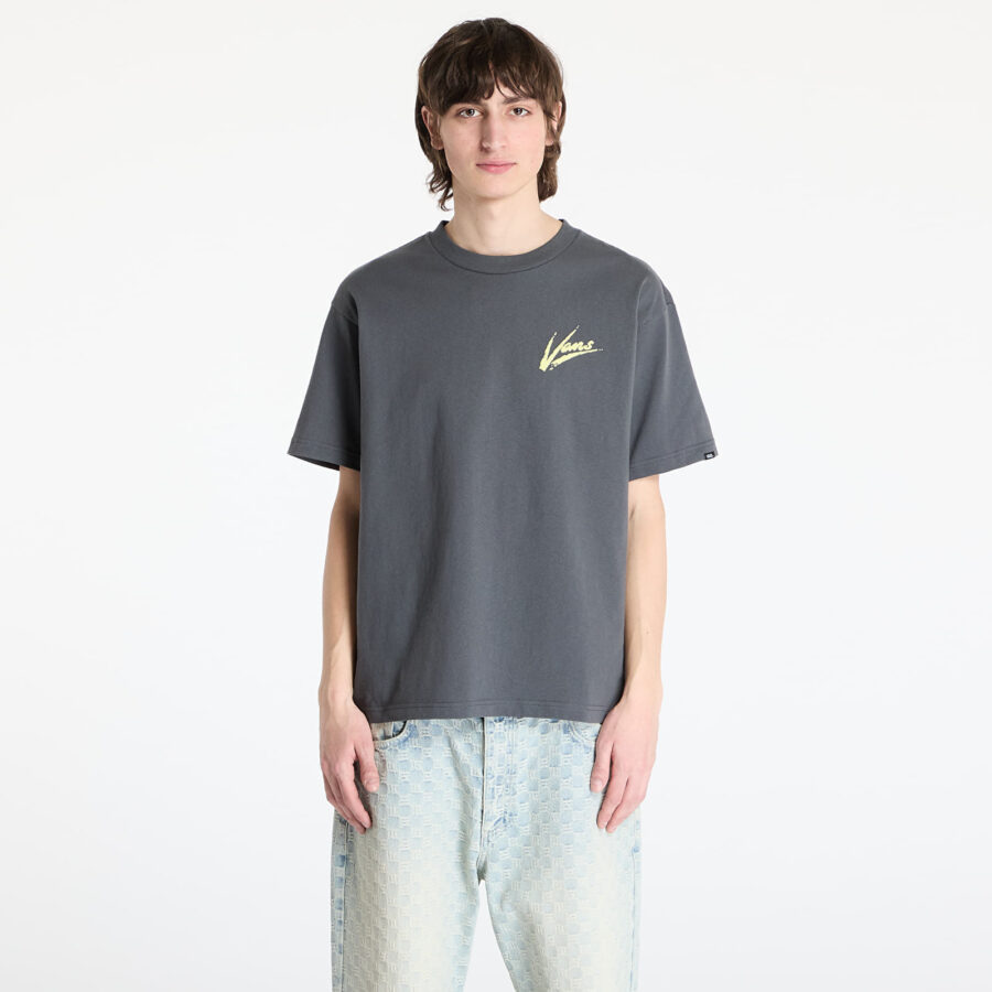 Póló Vans Brush Script Loose SS Tee Asphalt/ Shadow M-alacsony-ár