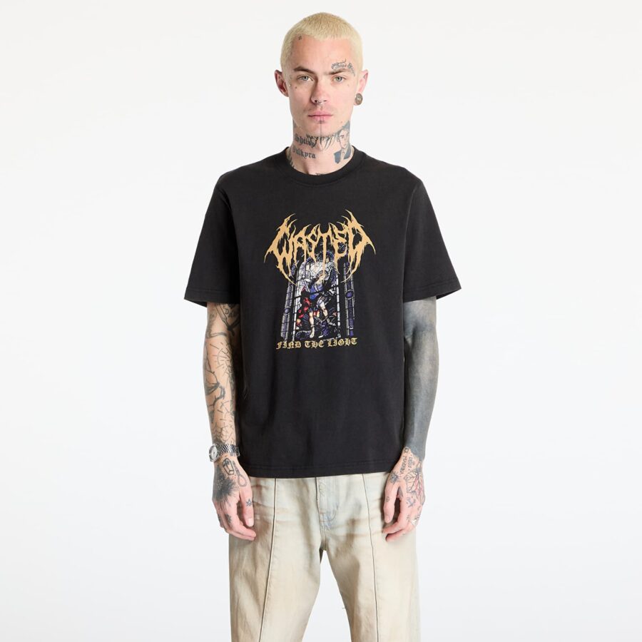 Póló Wasted Paris M Light T-Shirt Faded Black S-alacsony-ár