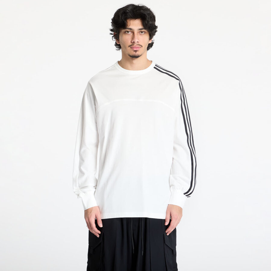 Póló Y-3 3-Stripes Long Sleeve Long-Sleeve Top UNISEX Core White XS-alacsony-ár