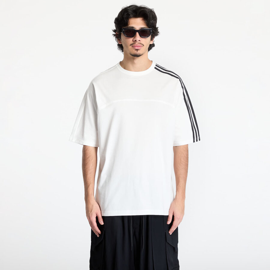 Póló Y-3 3-Stripes Short Sleeve T-Shirt UNISEX Core White XS-alacsony-ár