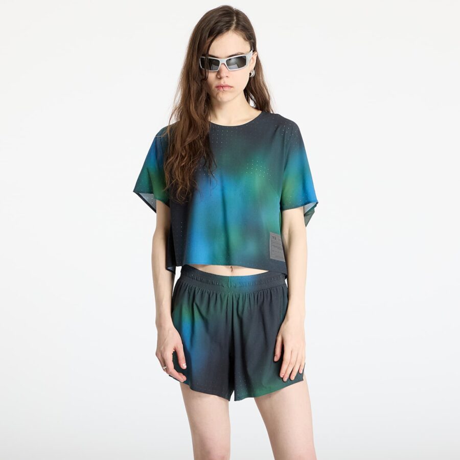 Póló Y-3 Allover Print Running Short Sleeve T-Shirt Multicolor S-alacsony-ár