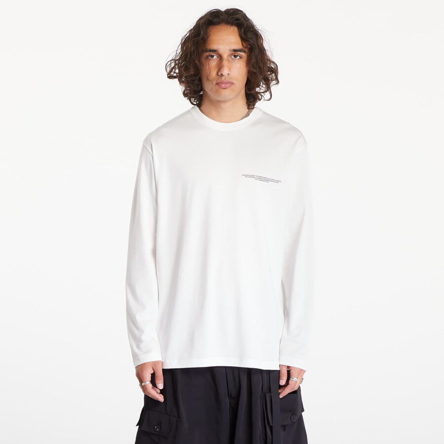 Póló Y-3 Logo Long Sleeve Tee UNISEX Core White M-alacsony-ár