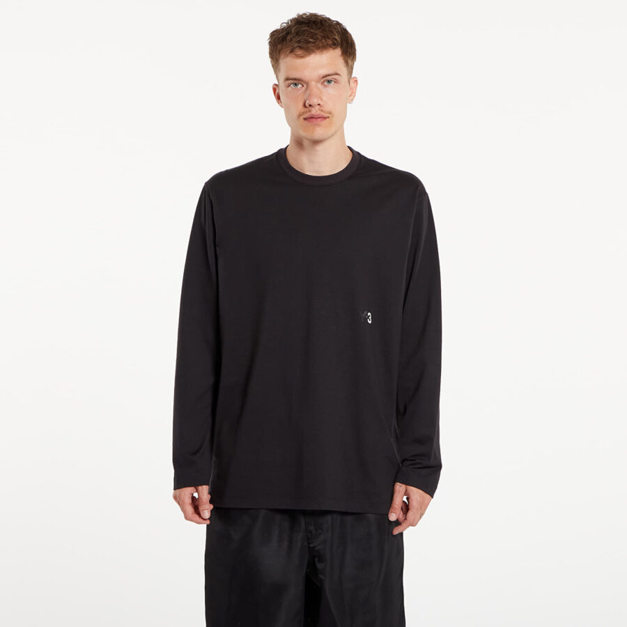 Póló Y-3 Relaxed Long Sleeve Tee UNISEX Black XL-alacsony-ár