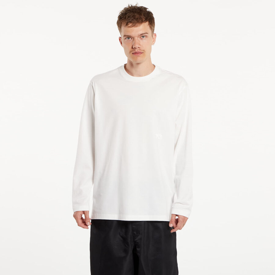 Póló Y-3 Relaxed Long Sleeve Tee UNISEX Core White M-alacsony-ár