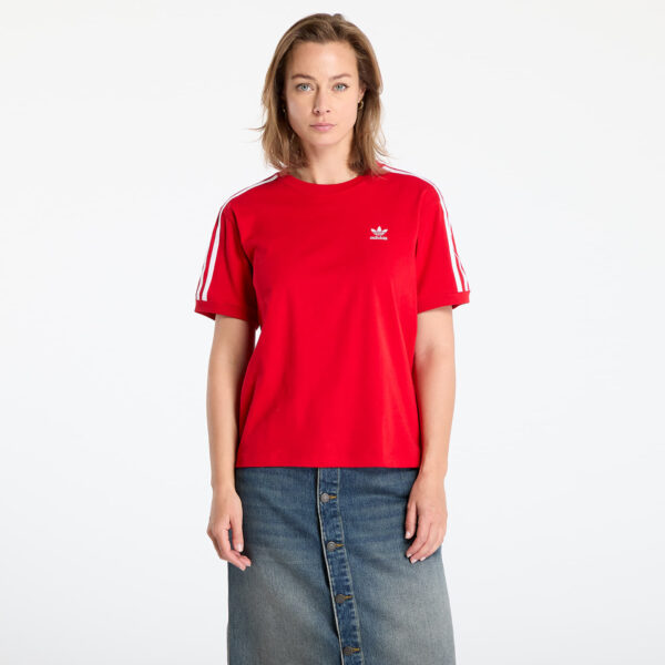 Póló adidas 3 Stripe Tee Better Scarlet M-alacsony-ár