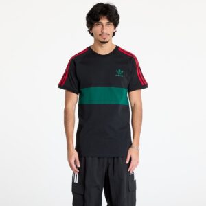 Póló adidas 3 Stripes Panel T-Shirt Black/ Core Green S-alacsony-ár