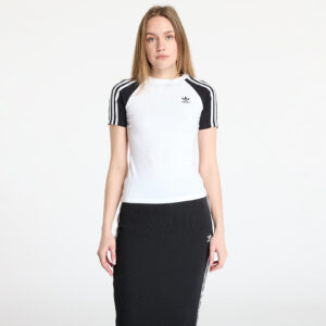 Póló adidas Adicolor 3 Stripe Raglan Slim Tee White/ Black XS-alacsony-ár