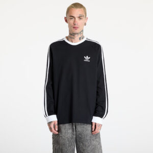 Póló adidas Adicolor Classics 3-stripes Long Sleeve T-Shirt Black S-alacsony-ár