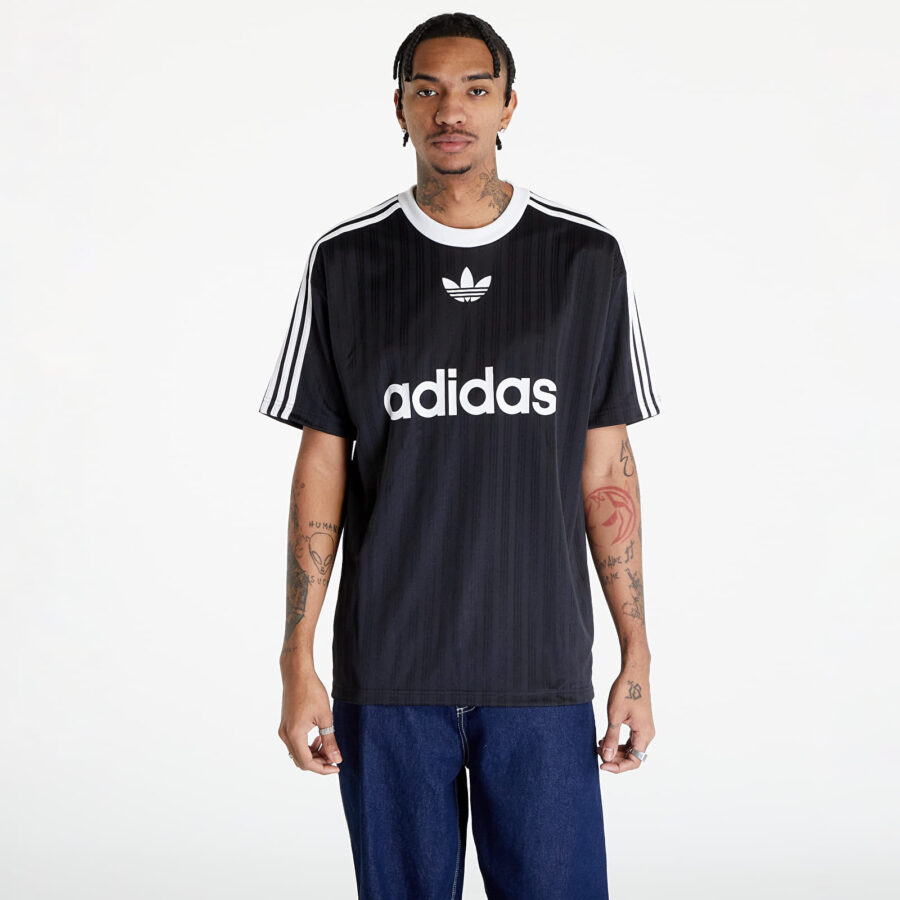 Póló adidas Adicolor Poly Short Sleeve Tee Black/ White S-alacsony-ár