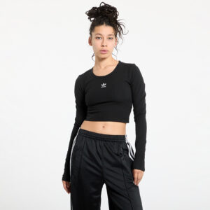 Póló adidas Essentials Rib Cro-Packed Longsleeve Tee Black XS-alacsony-ár