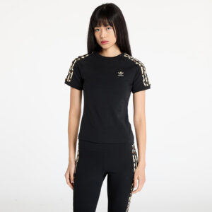 Póló adidas Leopard 3-Stripes T-Shirt Black XS-alacsony-ár