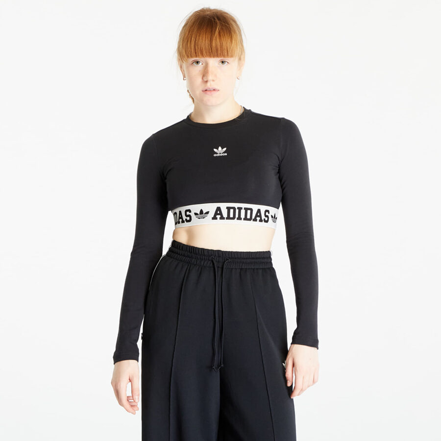 Póló adidas Neutral Court Graphic Long Sleeve T-Shirt Black XL-alacsony-ár