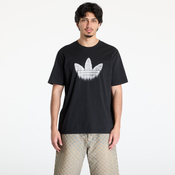 Póló adidas Skeleton Trefoil Tee Black/ Black L-alacsony-ár