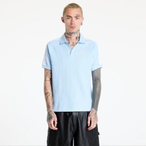 Póló adidas Waffle Knit Polo Shirt Blue/ Clear Sky/ Almost Yellow L-alacsony-ár