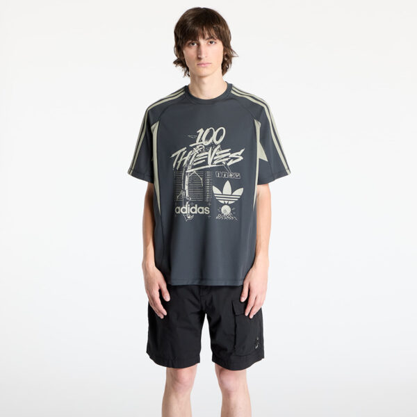 Póló adidas x 100 Thieves T-Shirt Dark Grey/ Carbon M-alacsony-ár