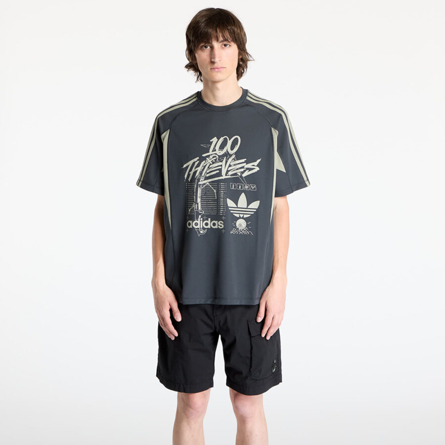 Póló adidas x 100 Thieves T-Shirt Dark Grey/ Carbon M-alacsony-ár