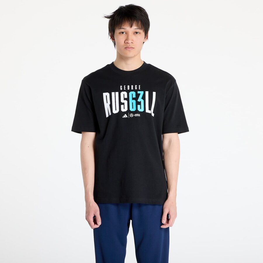Póló adidas x Mercedes AMG Petronas Formula One Team George Russell Tee Black S-alacsony-ár