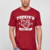 Popeye Barber Shop Burgundy Tee
