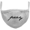 Pray Wording Heather Face Mask Grey