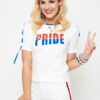 Pride T-shirt with decorative tape white