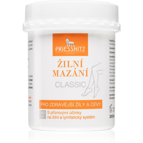 Priessnitz Classic masszázskrém kedvező hatással az ér- és nyirokrendszerre 300 ml-Ár