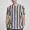 Printed Oversized Bold Striped T-Shirt vintageblue