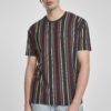 Printed Oversized Retro Striped Midnight Blonde/Tan T-Shirt