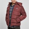 Puffer Hooded Jacket Cherry