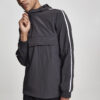 Pull-over jacket made of wavy nylon blk/wht