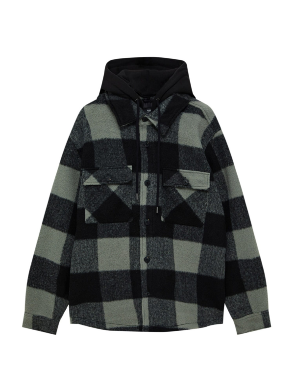 Pull&Bear Átmeneti dzseki  füstszürke / sötétszürke / fekete-Hungary