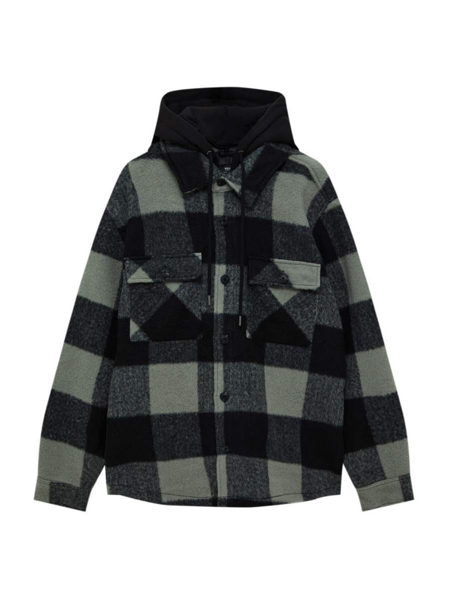 Pull&Bear Átmeneti dzseki  füstszürke / sötétszürke / fekete-Hungary