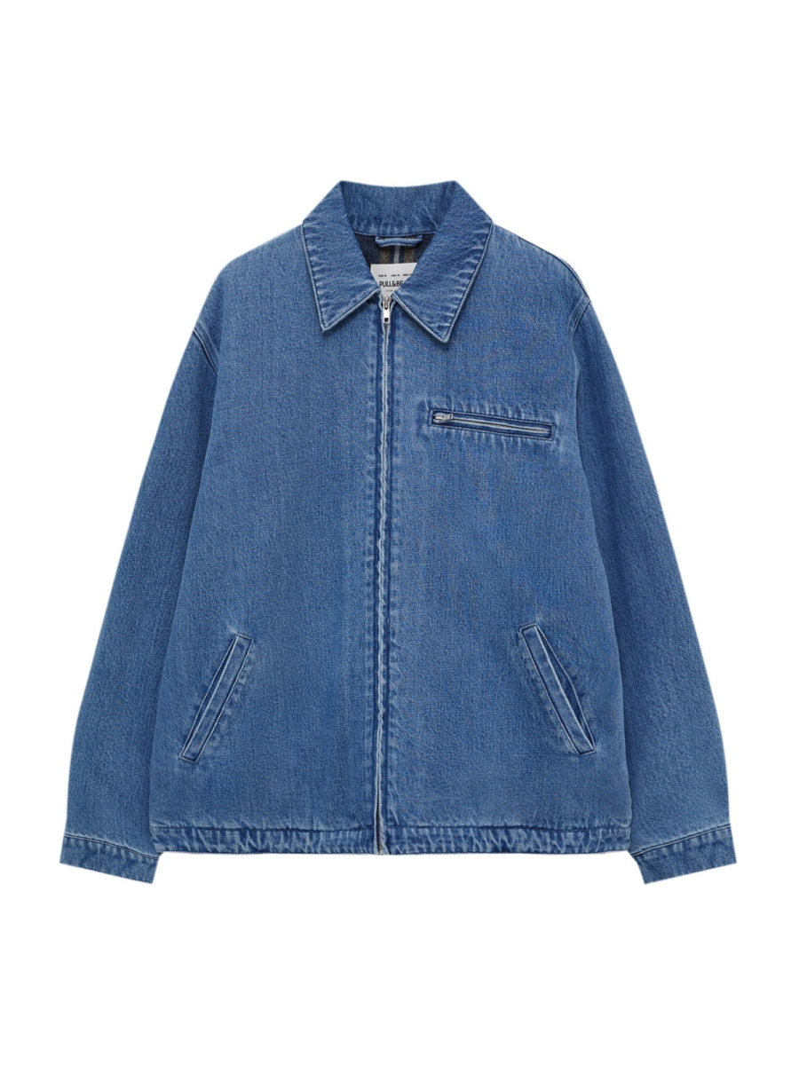 Pull&Bear Átmeneti dzseki  kék farmer-Hungary