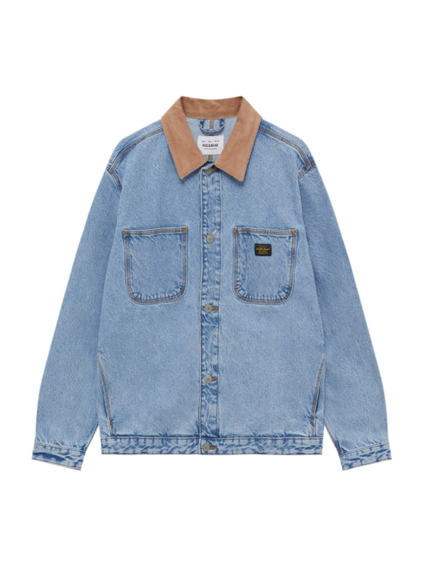 Pull&Bear Átmeneti dzseki  világoskék / barna-Hungary