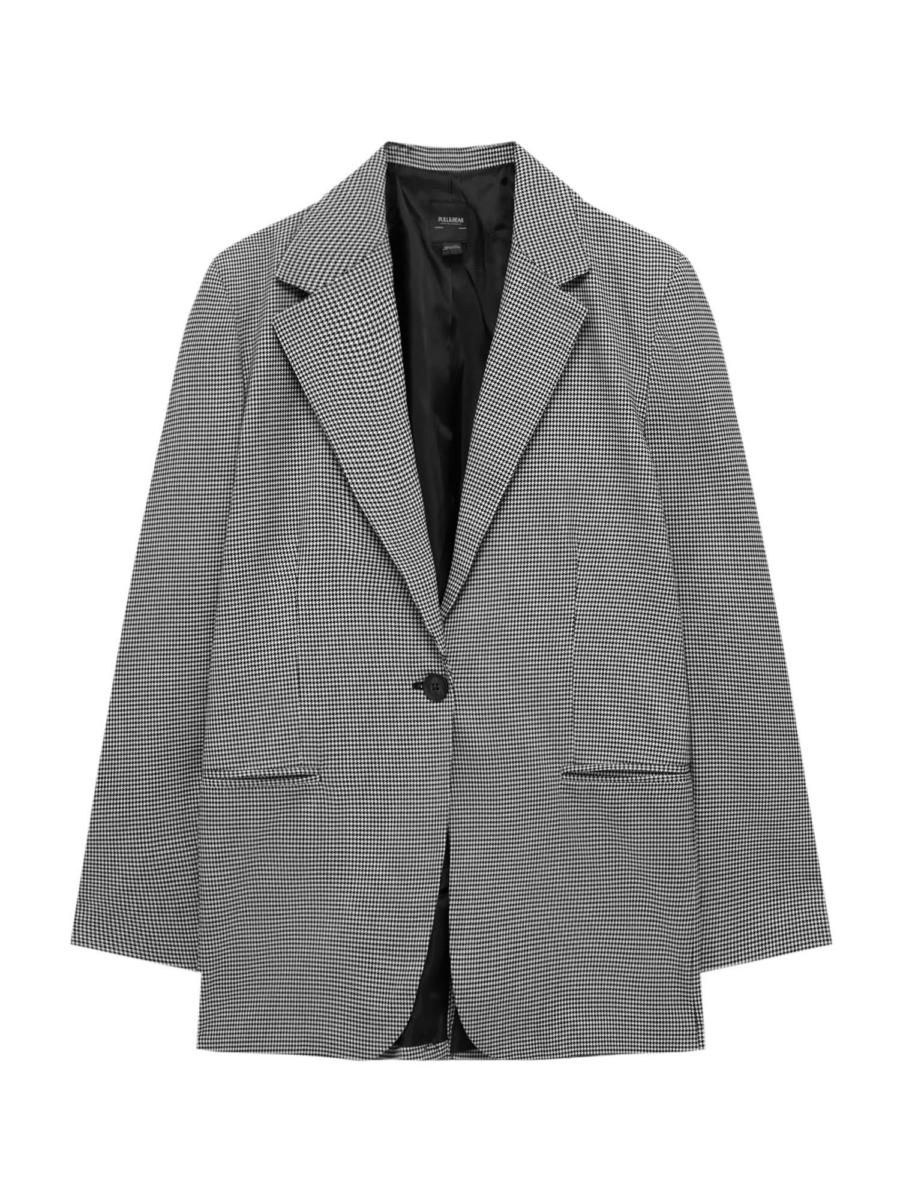 Pull&Bear Blézer  fekete / fehér-Hungary
