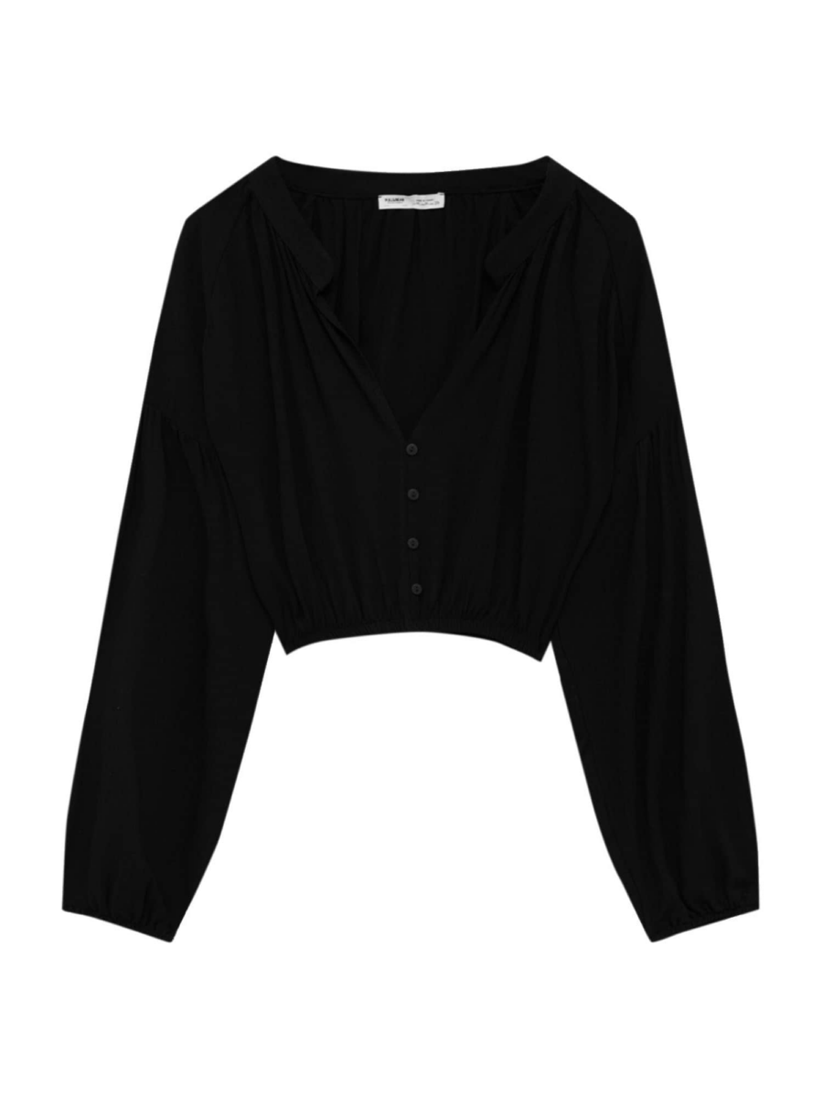 Pull&Bear Blúz  fekete-Hungary