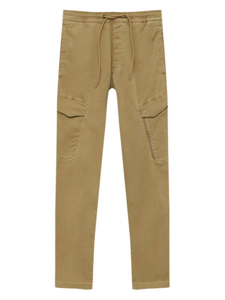 Pull&Bear Cargo nadrágok  sötét bézs-Hungary