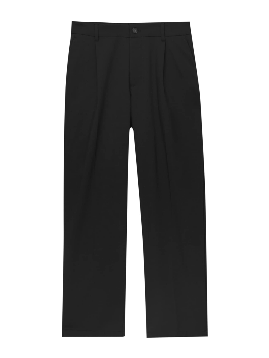Pull&Bear Élére vasalt nadrágok  fekete-Ár
