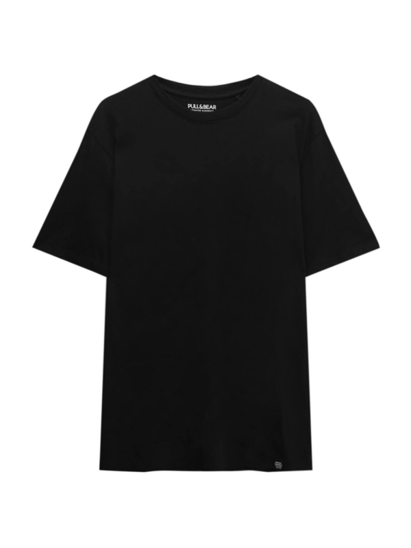Pull&Bear Póló  fekete / fehér-Hungary