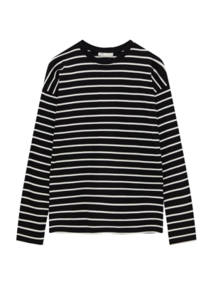 Pull&Bear Póló  fekete / fehér-Hungary