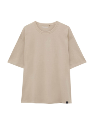Pull&Bear Póló  teveszín / fekete / fehér-Hungary
