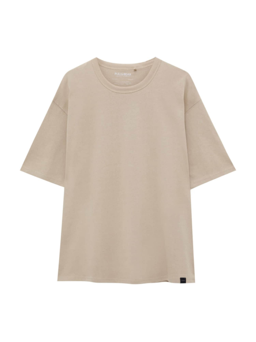 Pull&Bear Póló  teveszín / fekete / fehér-Hungary