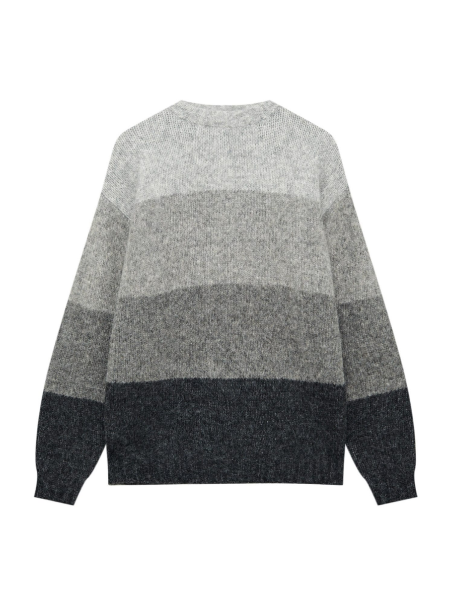 Pull&Bear Pulóver  antracit / sár színek / világosszürke / szürke melír-Hungary
