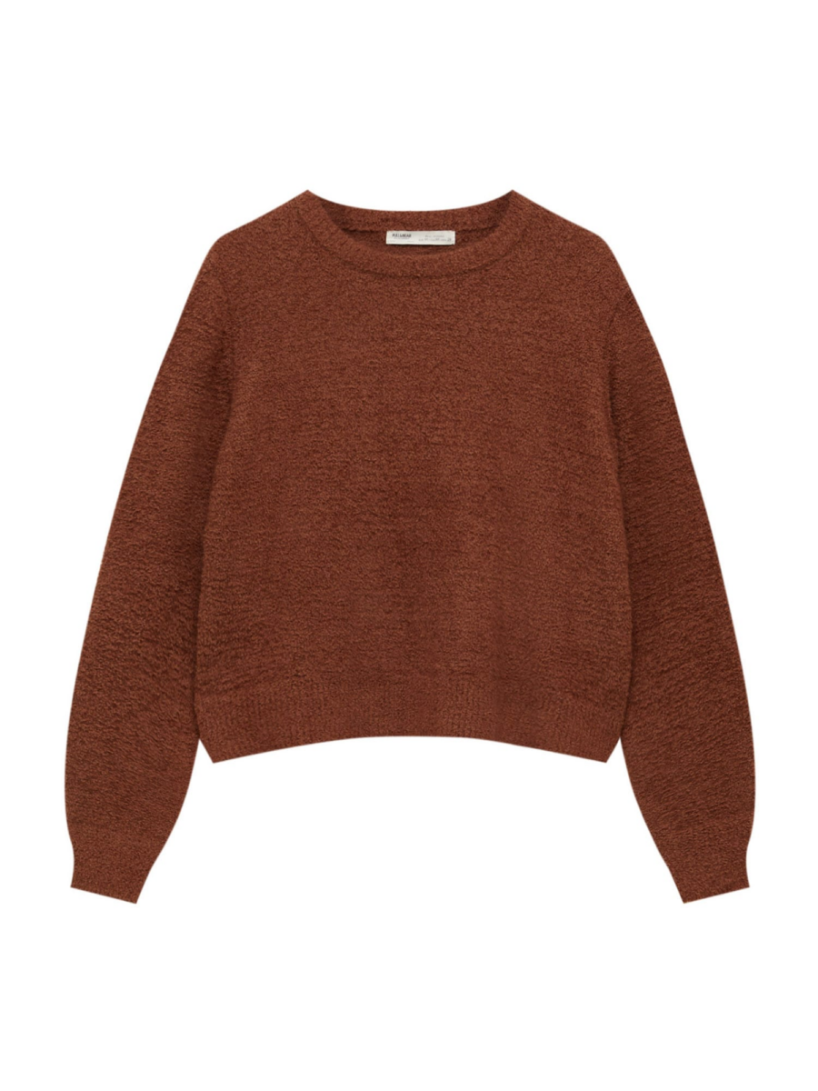 Pull&Bear Pulóver  barna-Hungary